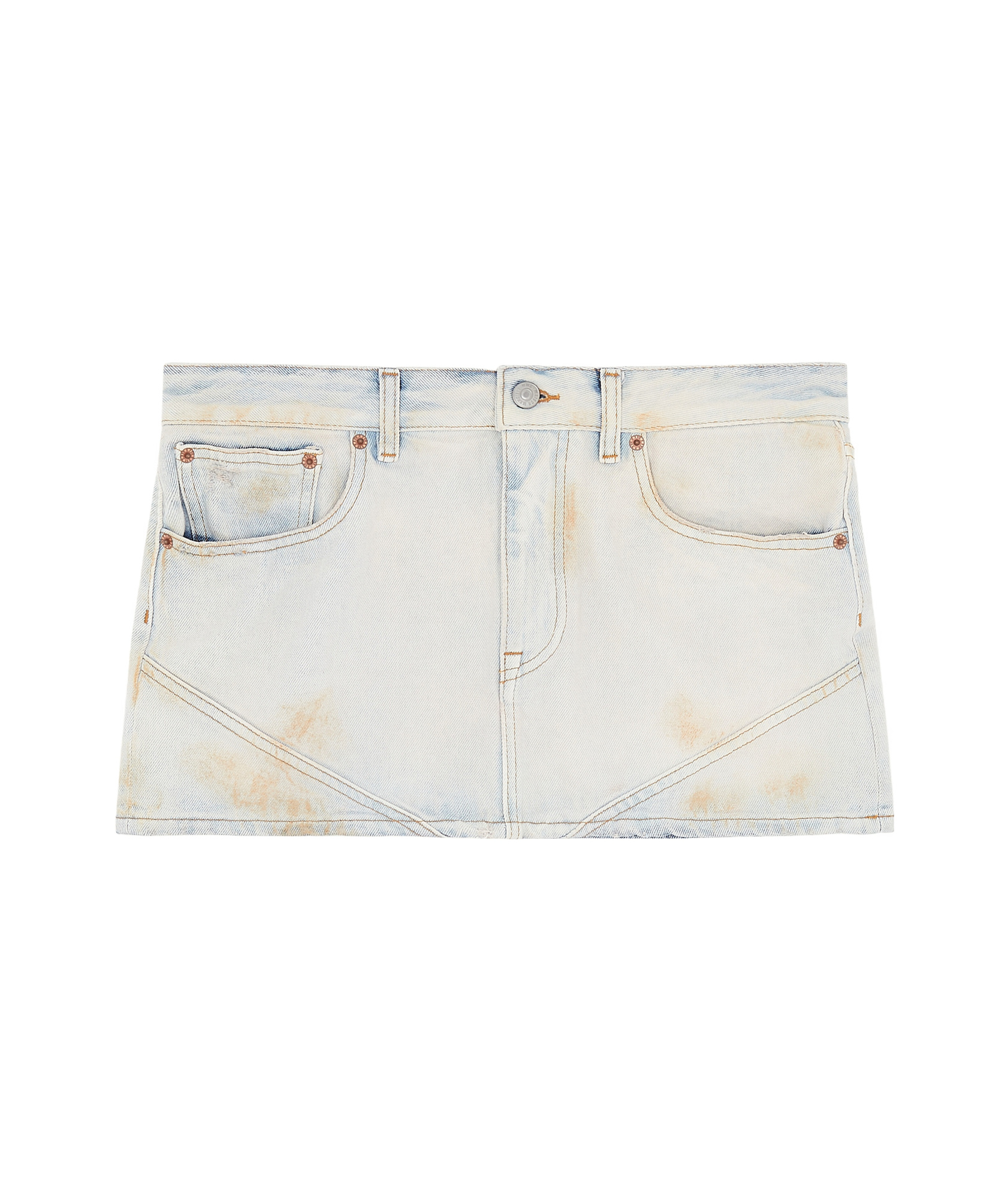 Mm6 Maison Margiela Logo-patch Mini Skirt In White