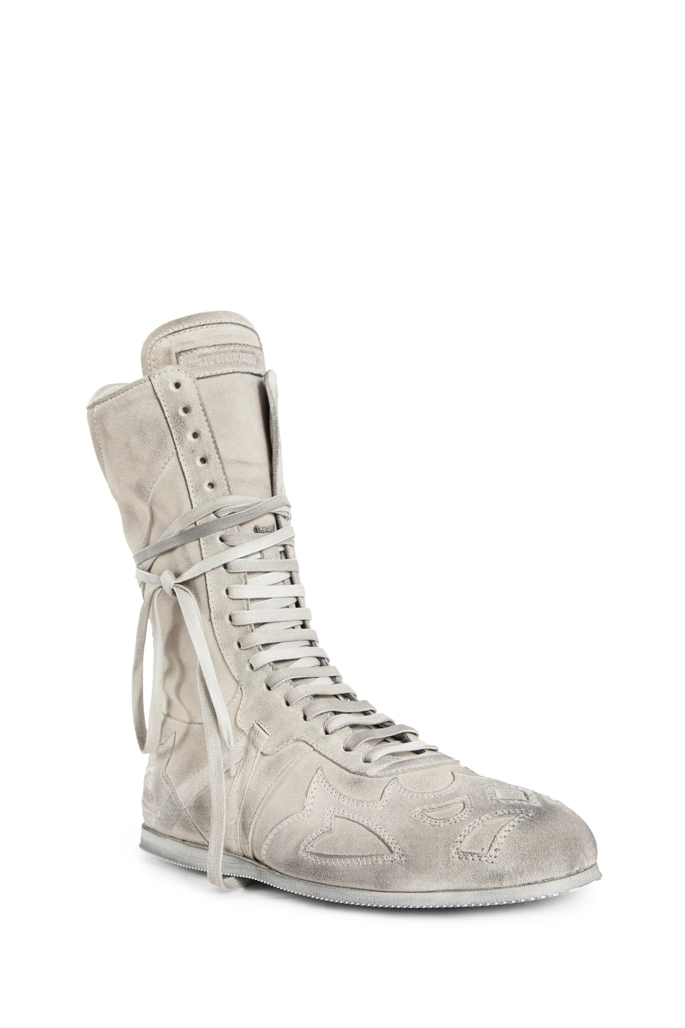 Ann Demeulemeester Lace-up High-top Sneakers In Gray