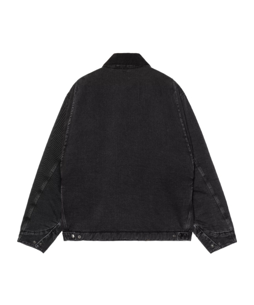 Carhartt Wip Casual Jacket With Corduroy Collar And Versatile Design In Black