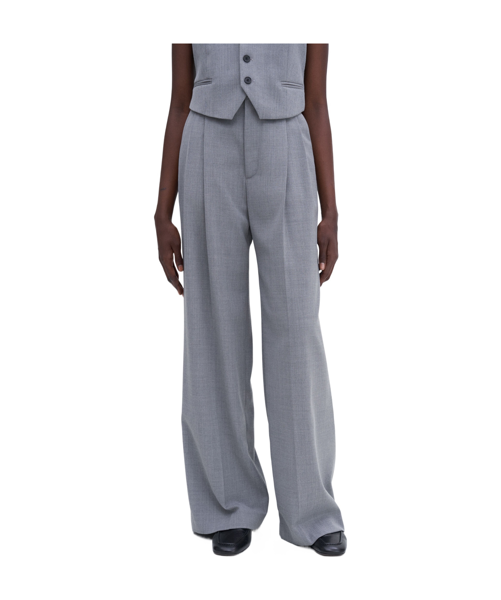 Filippa K Darcey Wide-leg Trousers In Gray
