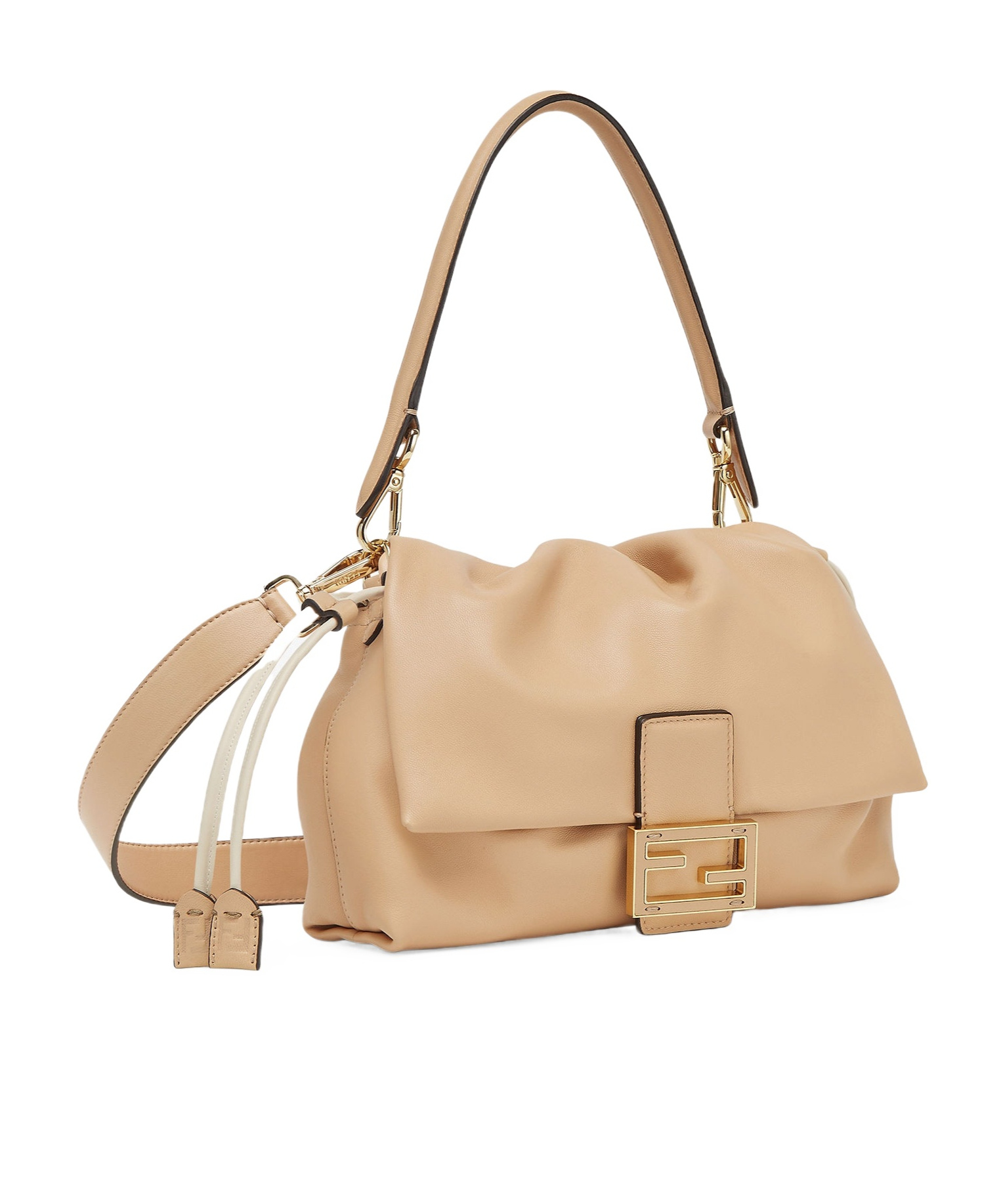 Shop Fendi Pale Pink Nappa Leather Bag In Nude