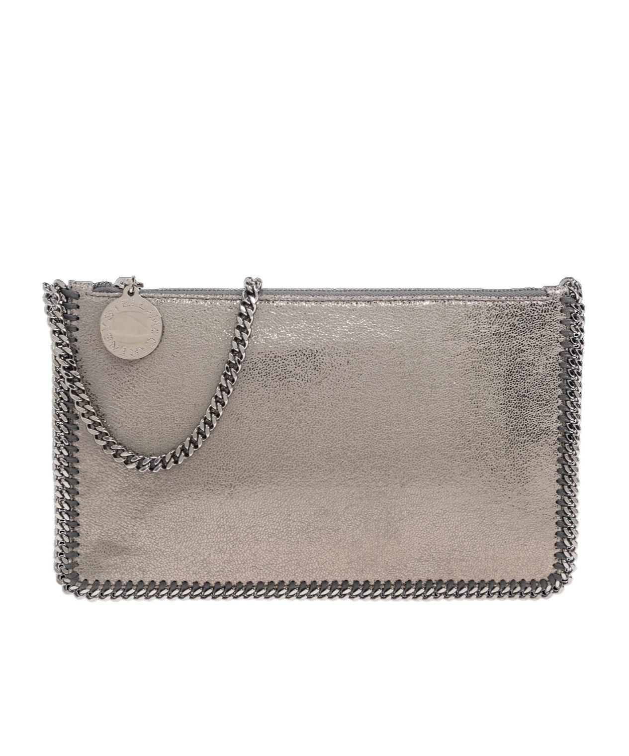 Stella Mccartney Falabella Pochette Shoulder Bag In Grey Polyester In Gray