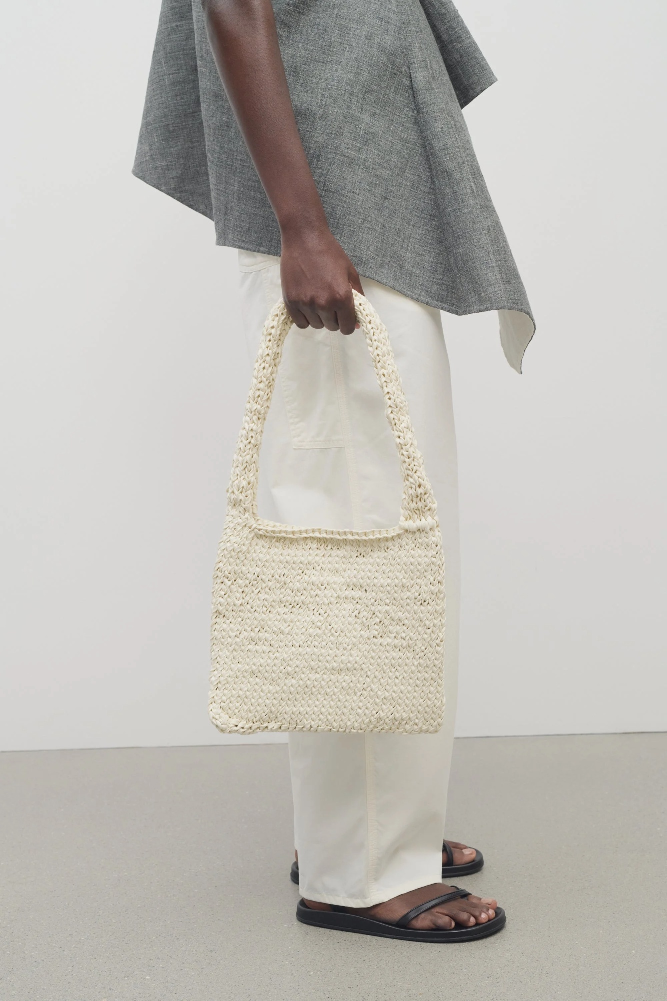 The Row Didion Shoulder Bag In White