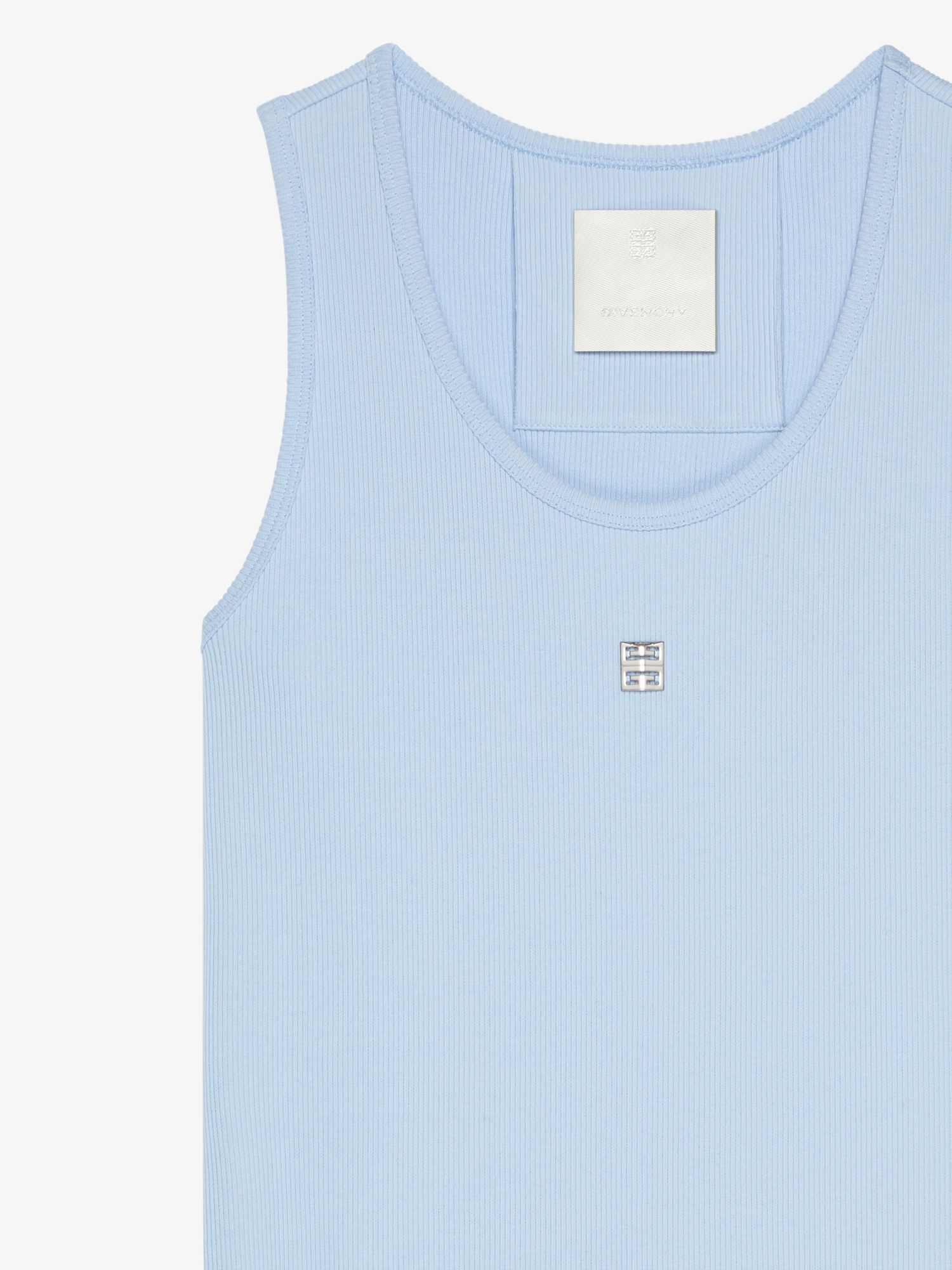 Givenchy 4g Rib Tank Dress In Sky Blue