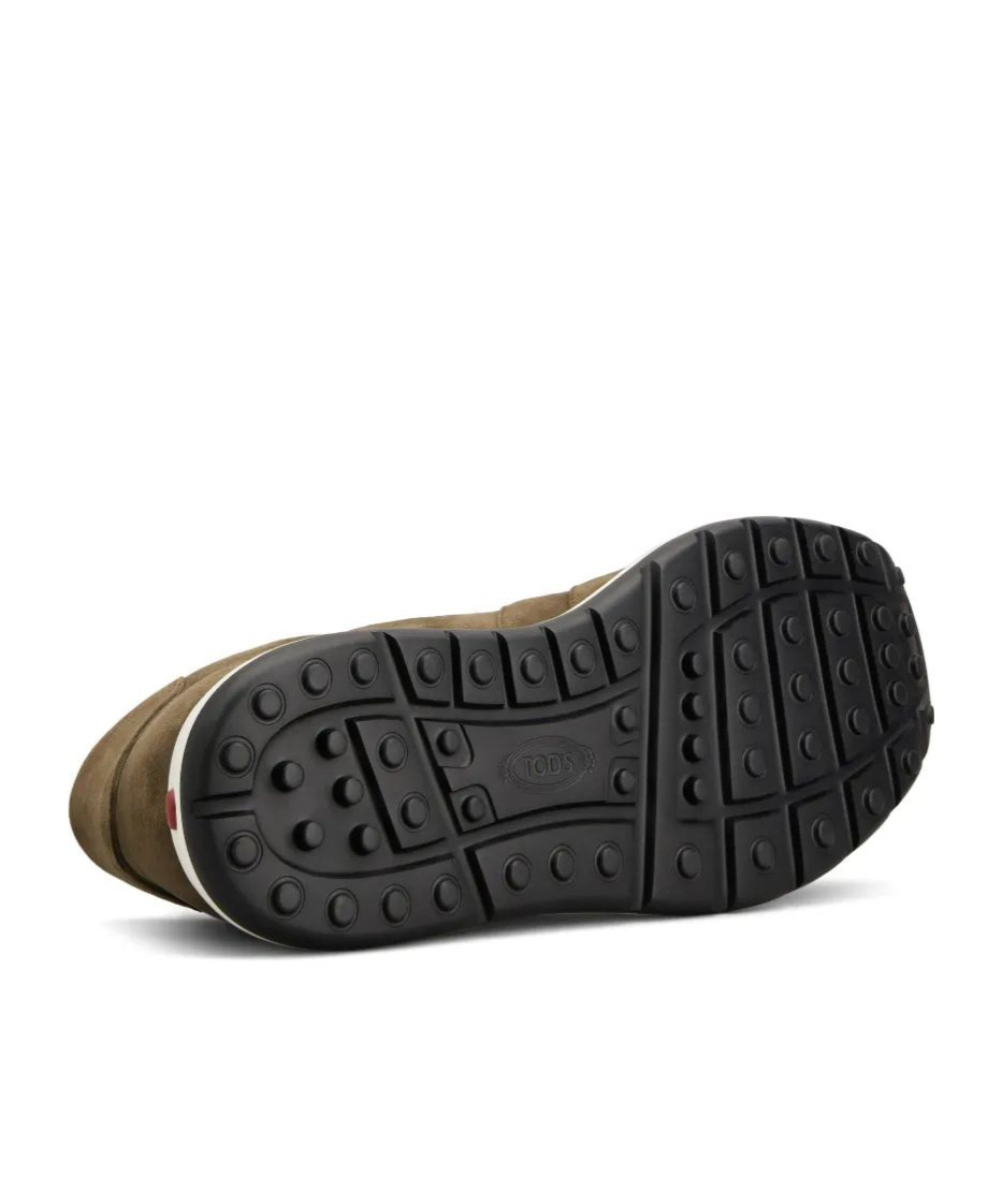 Tod's Round Toe Low-top Sneakers In Green