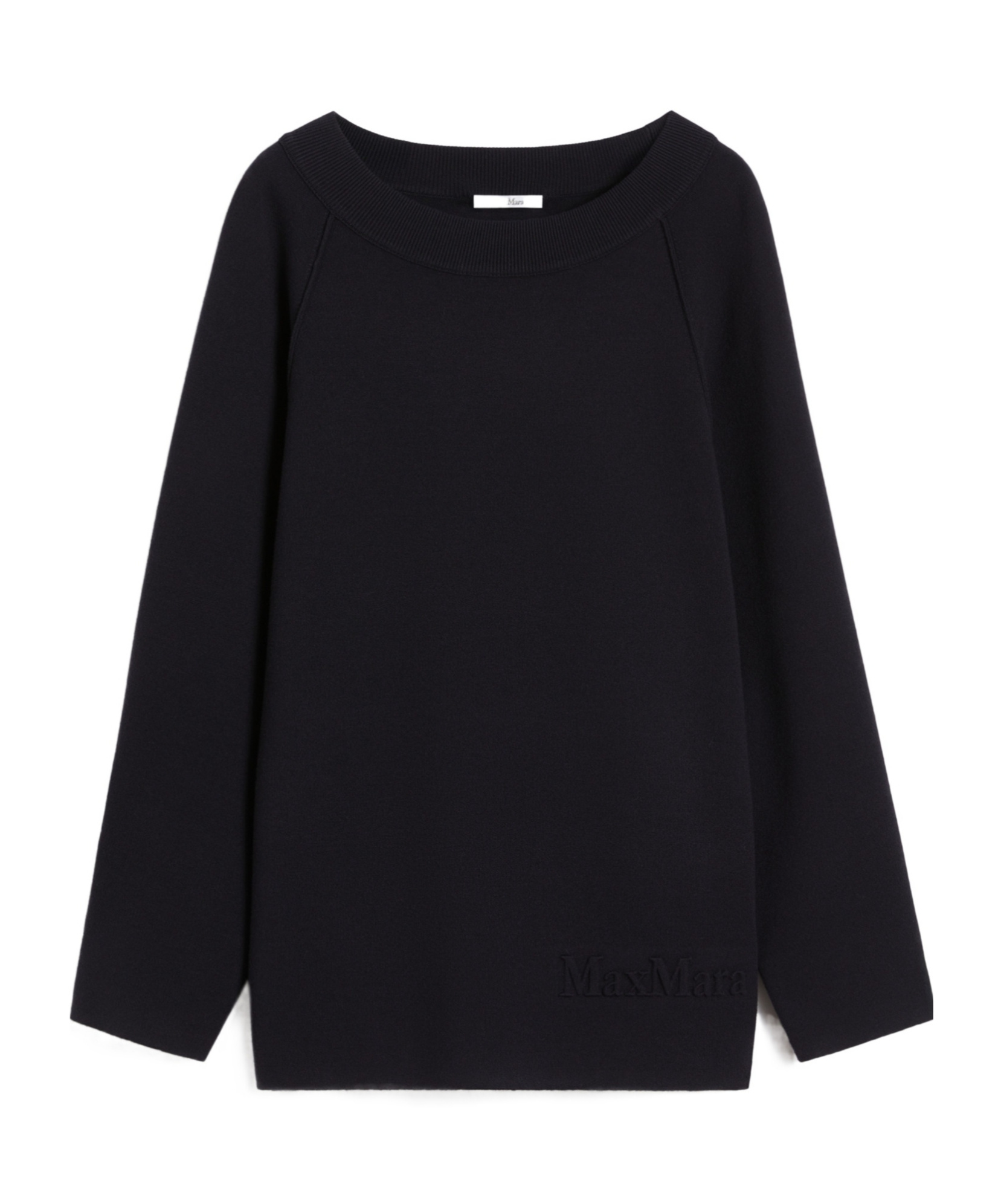 Max Mara Oversized Jumper In Wool And Viscose Yarn In Black