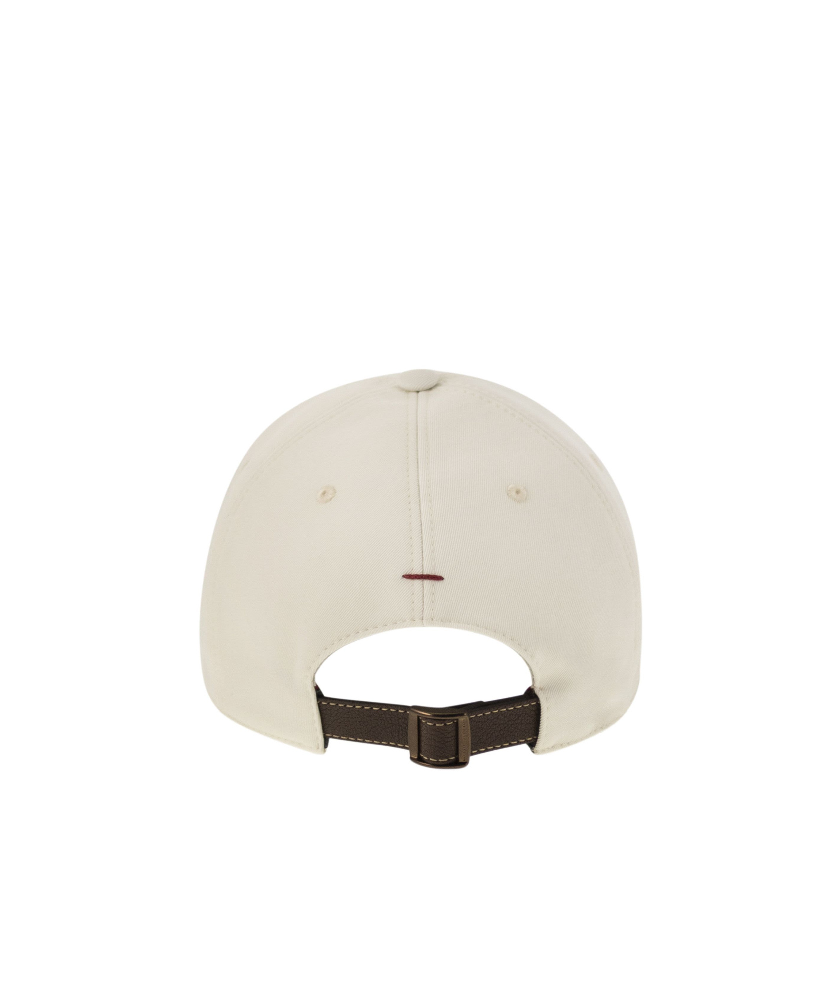 Brunello Cucinelli Baseball Cap In Garment-dyed Twisted Cotton Gabardine With Embroidered Logo In White