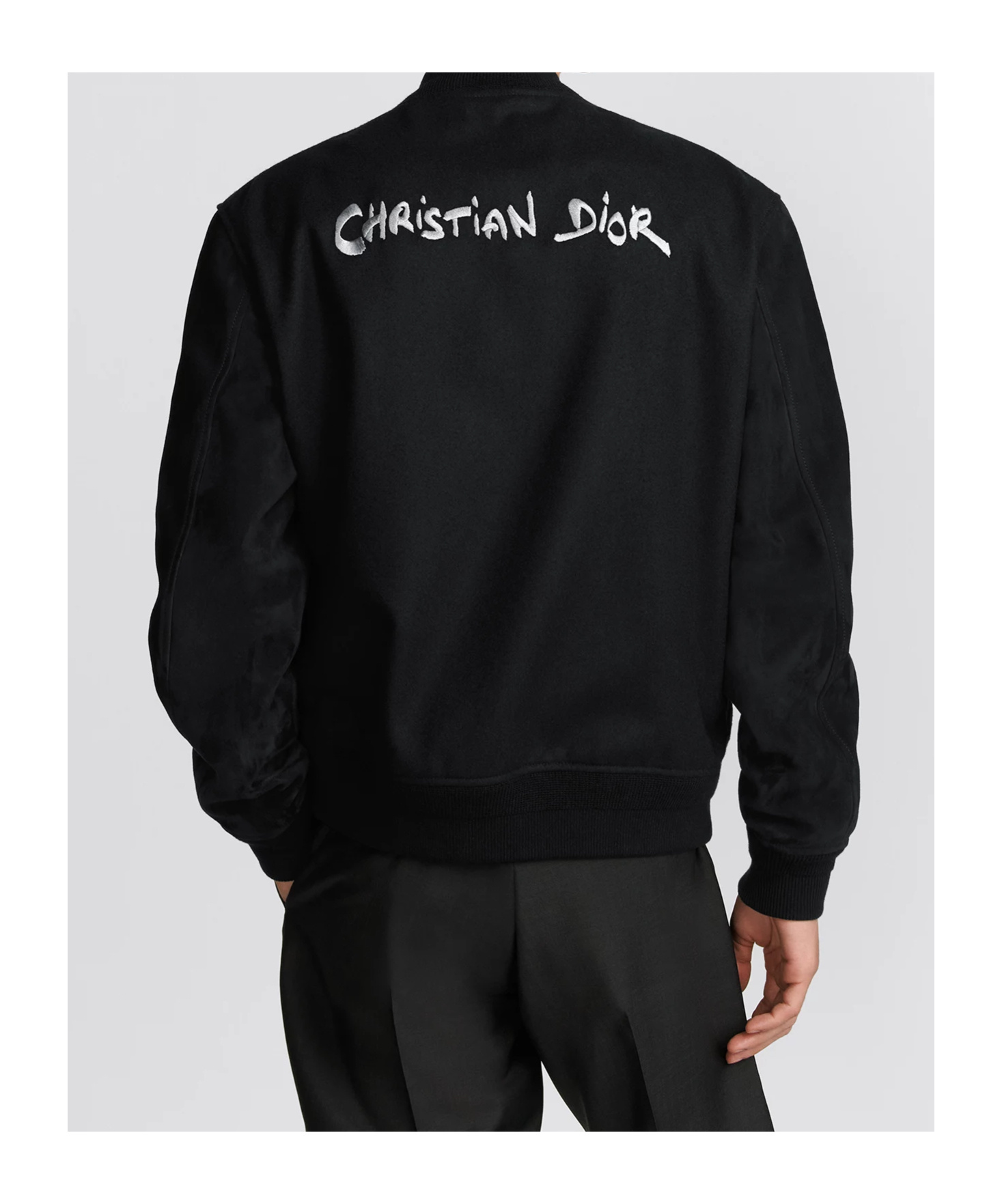 Dior Logo Long-sleeved Casual Jacket In Black