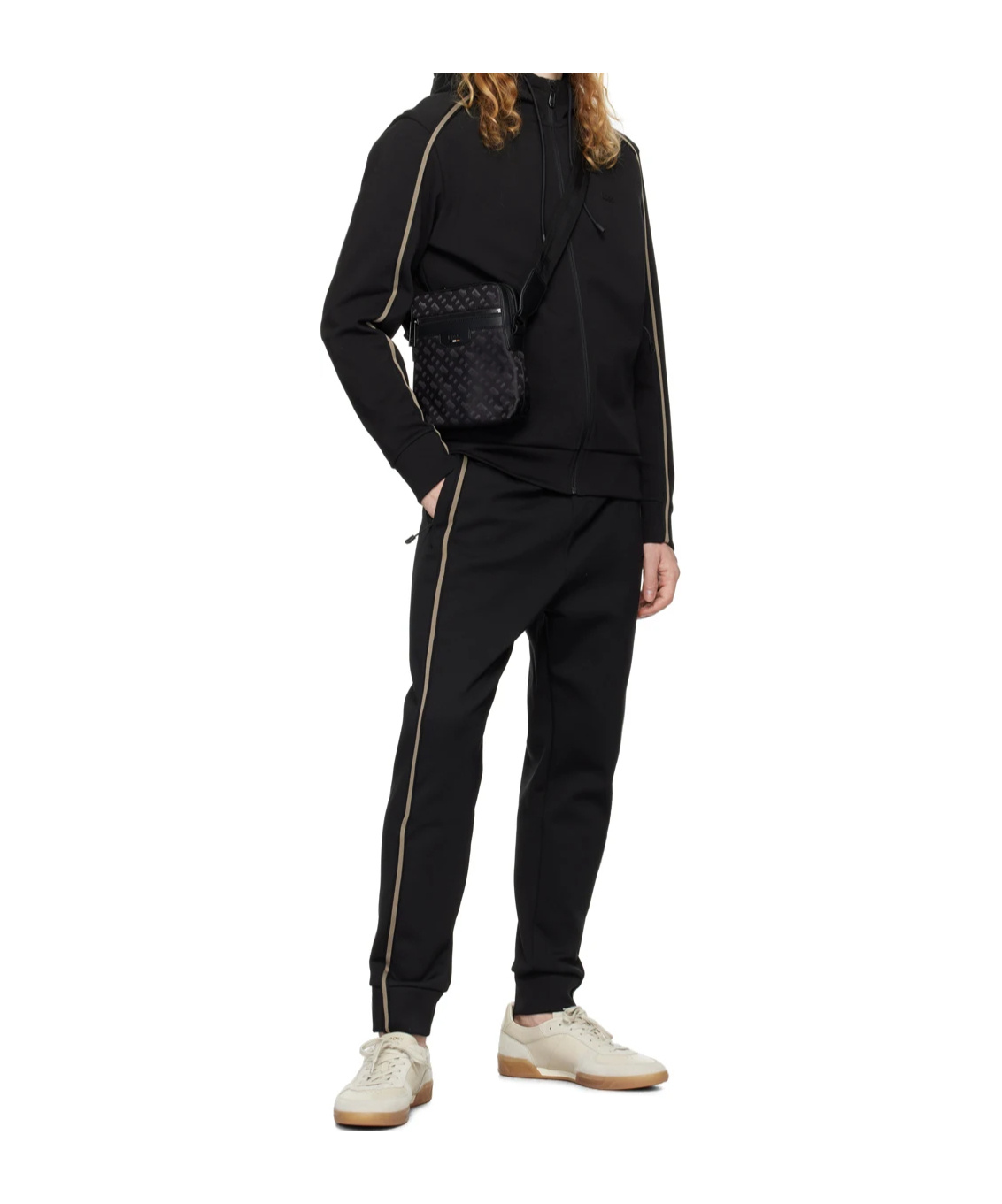 HUGO BOSS TAPE-EMBELLISHED TRACK PANTS