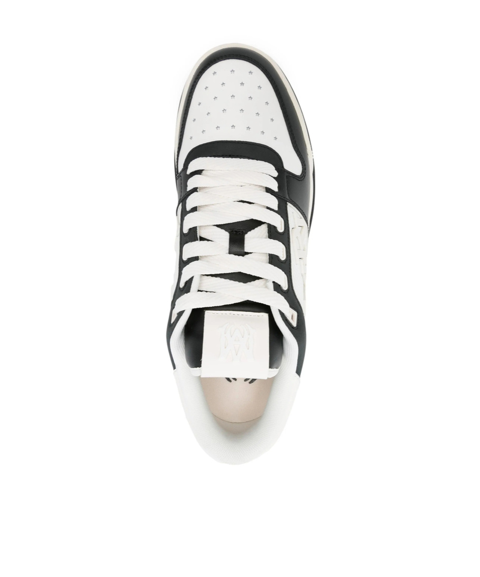 Amiri 'ma Quand' Black And White Low Top Sneakers With Logo Patch On The Tongue And Logo Lettering On The In White