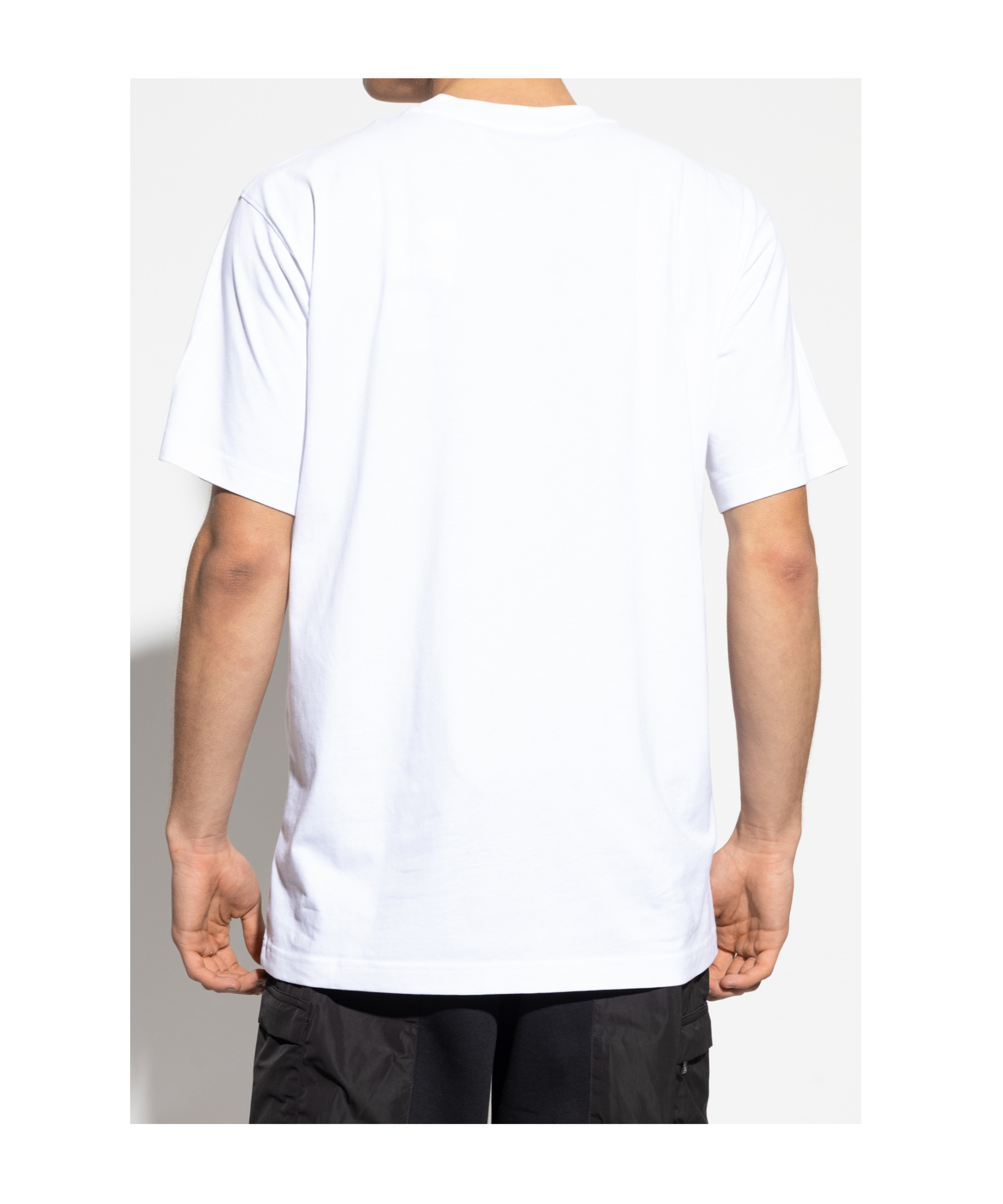 Moschino Cotton T-shirt With Contrasting Logo Detail In White