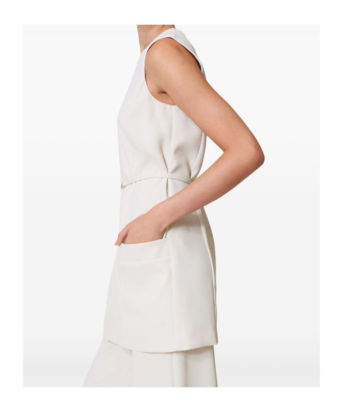 Twinset Crepe Belted Top