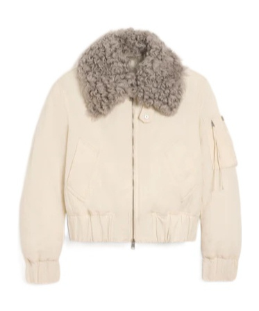 Ami Alexandre Mattiussi Ami Paris Quilted Bomber Jacket In White