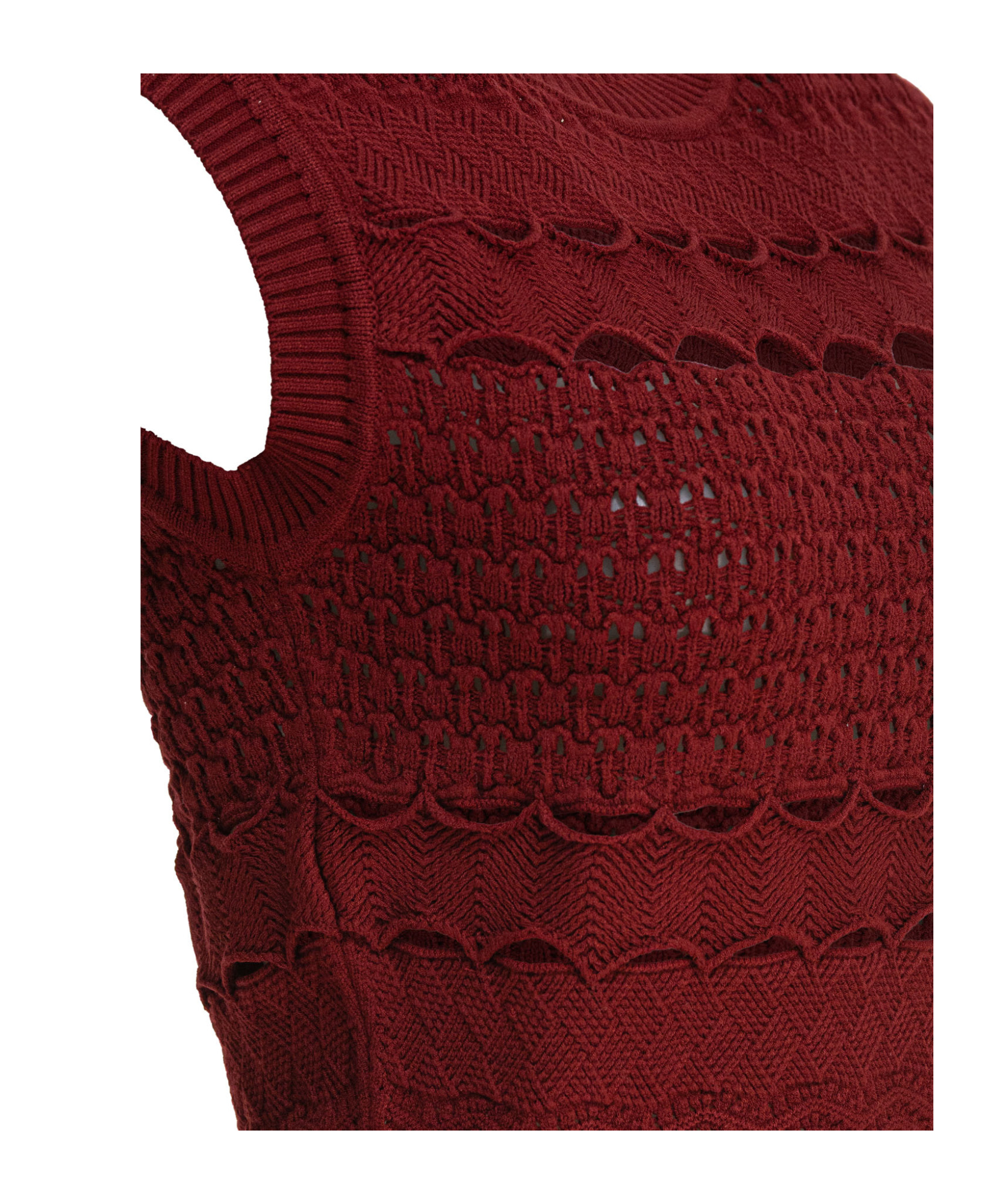 Elie Saab Crochet Crop Top Fireball Lilys Crochet In Red