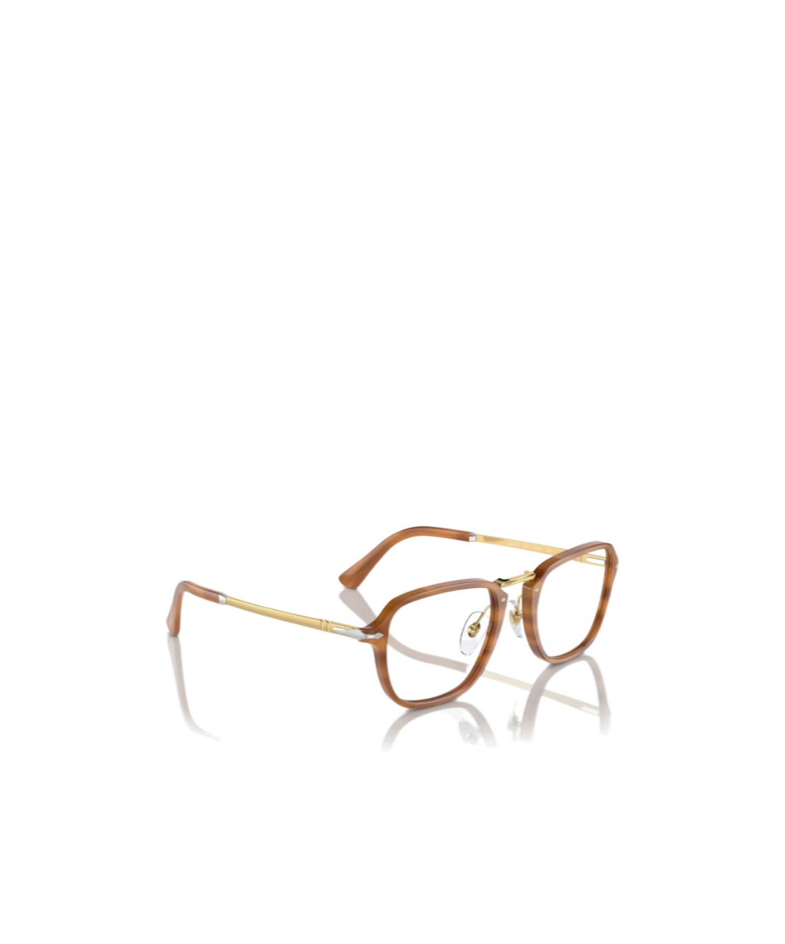 Persol Geometric Frame Plain Mirror In Brown