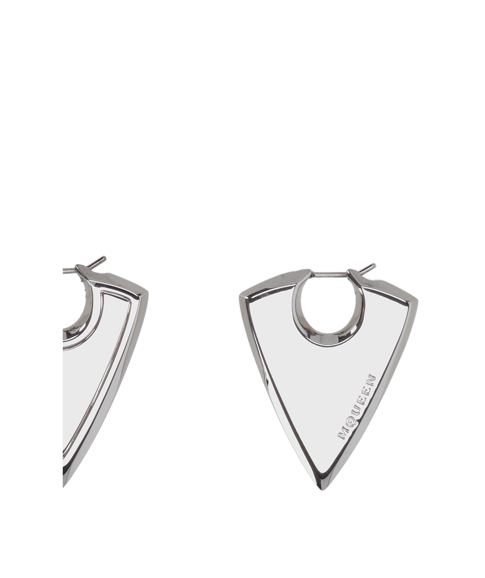 Alexander Mcqueen Pointed Earrings In White