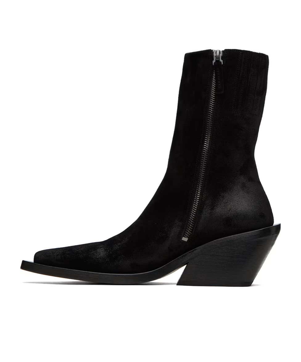 Marsèll Gessetto 90mm Point-toe Leather Ankle Boots In Black