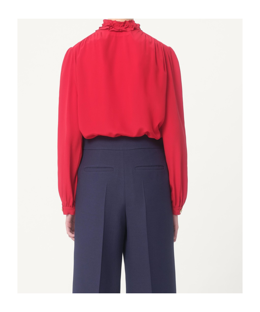Valentino Crepe De Chine Shirt Shirts Multicolor In Red