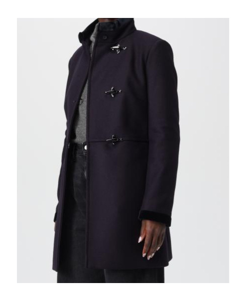 Fay Toggle-fastening Single-breasted Coat In Blue