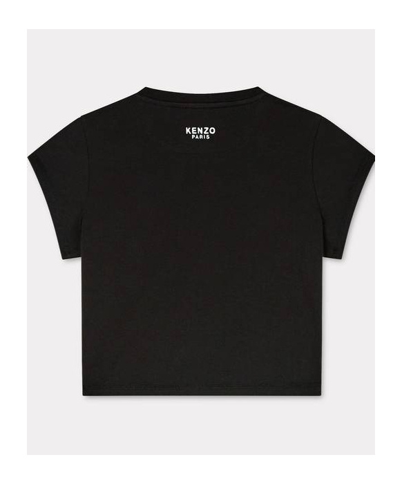 Kenzo Boke Flower Embroidered T-shirt In Black