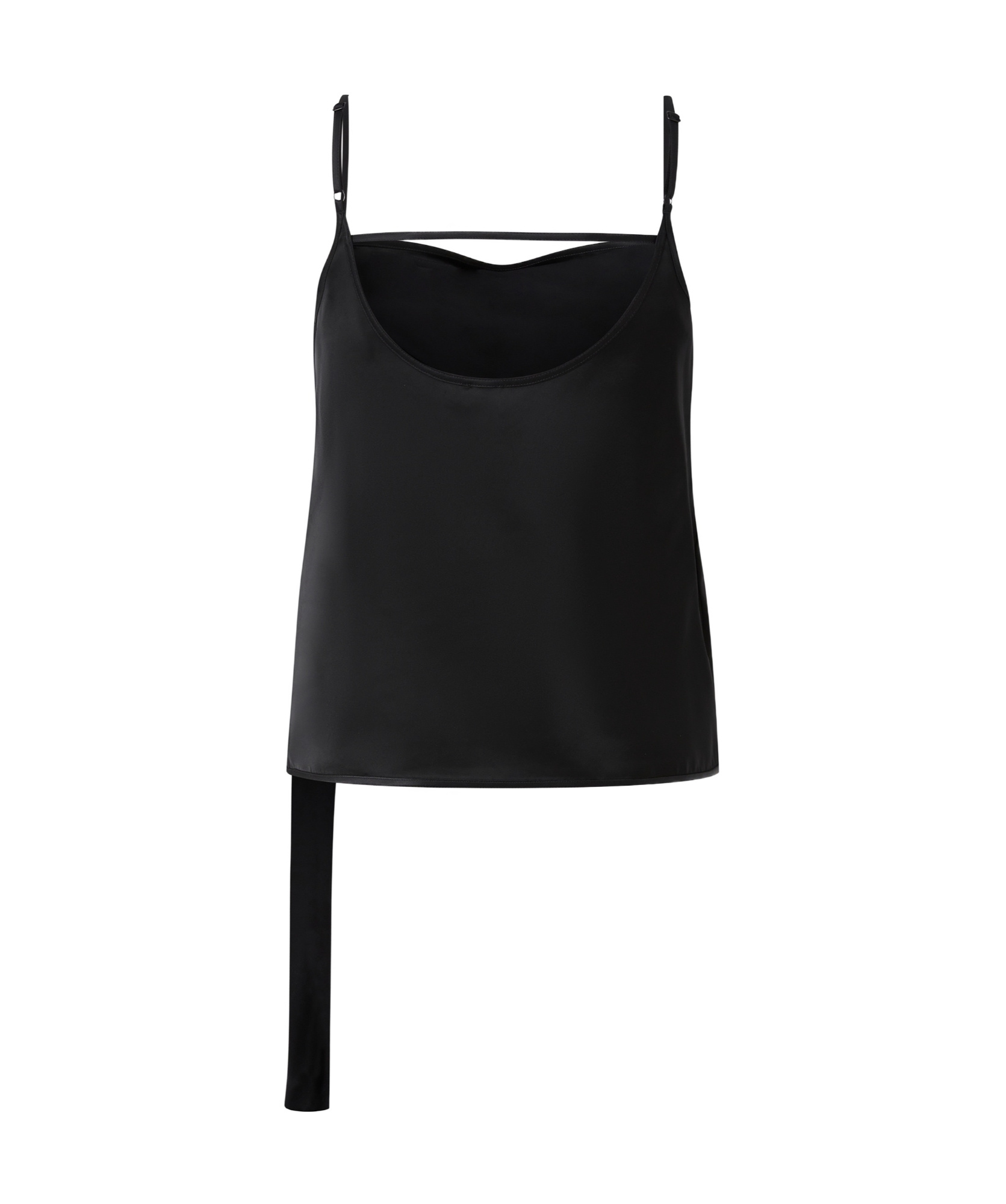 Pinko Satin Vest Top With Light Draping In Multi