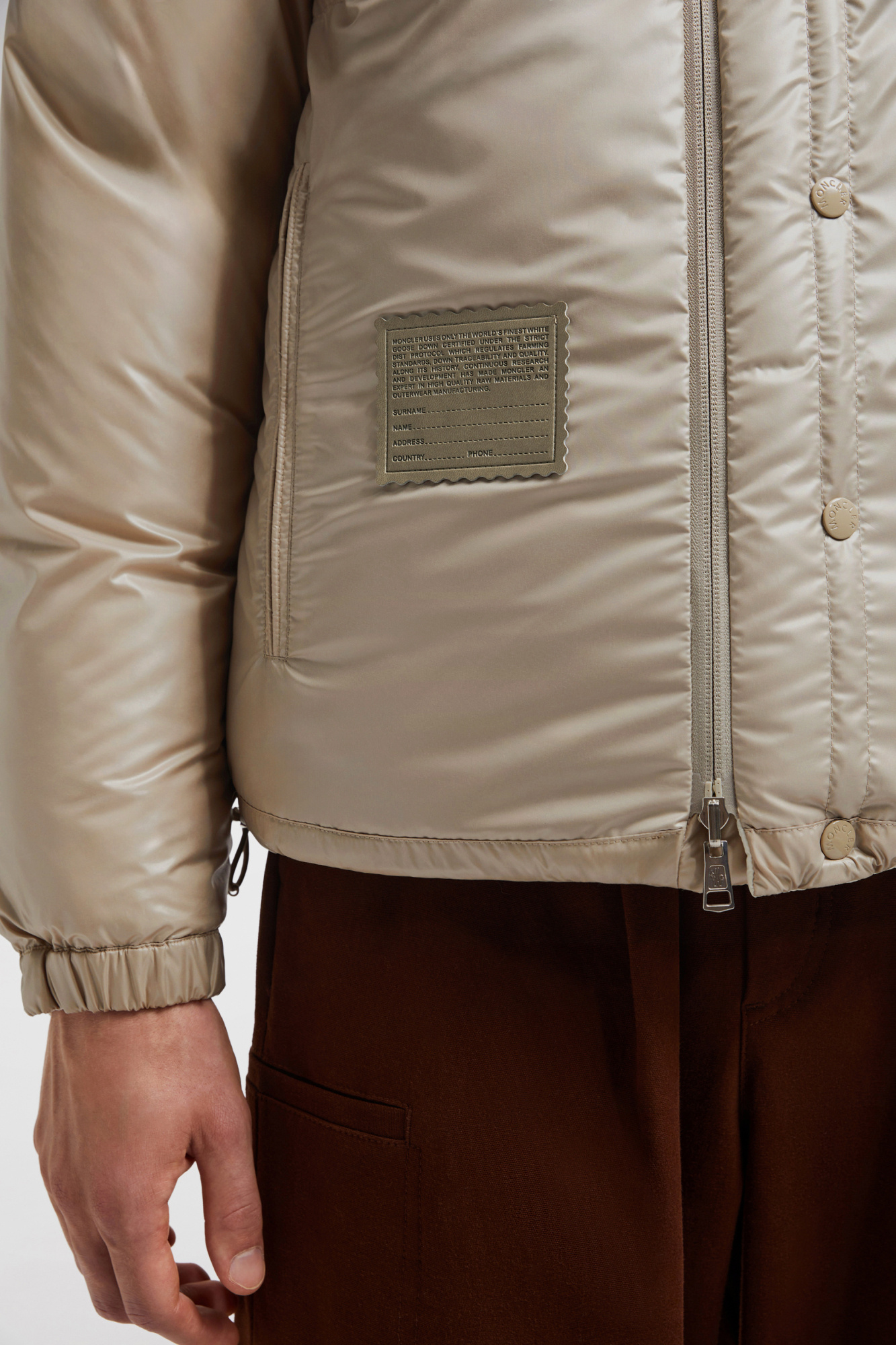 Moncler Double-sided Short Down Jacket In White