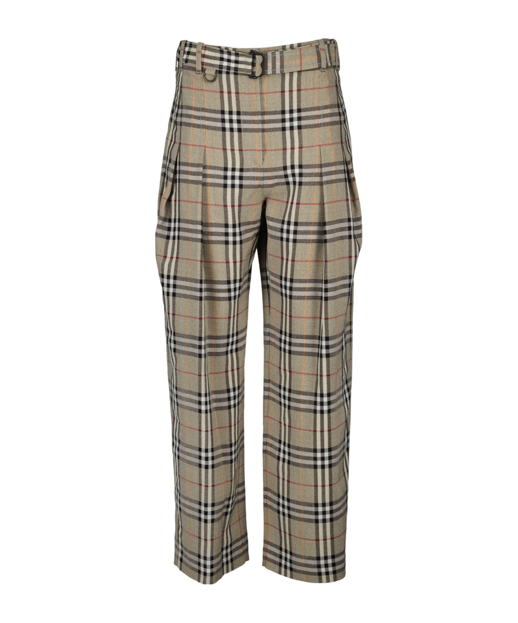 Burberry Check Archive Pants In Gray