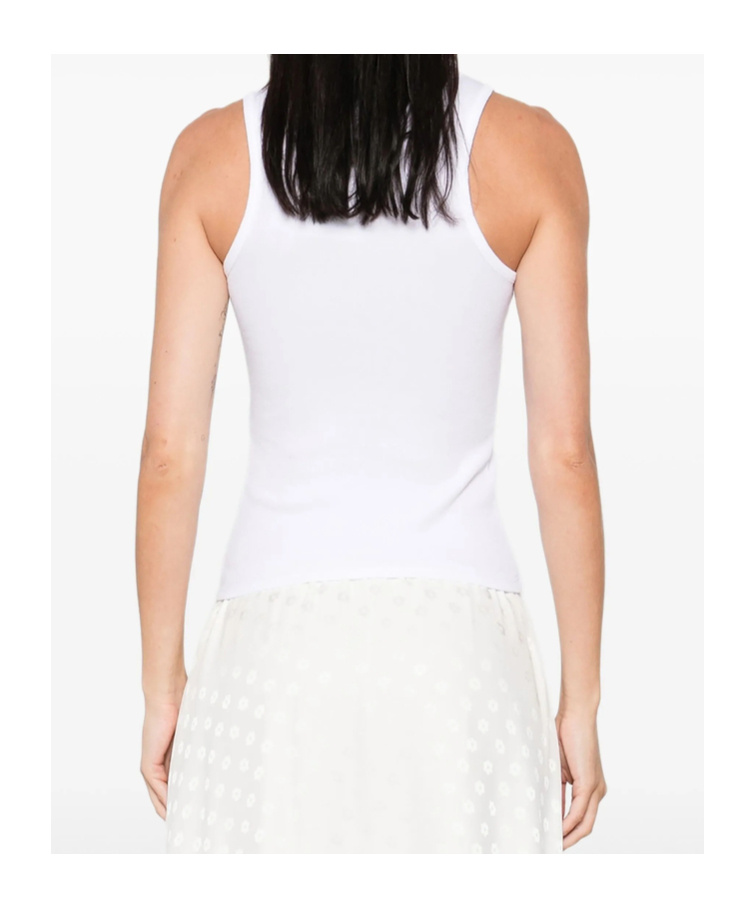 Vivienne Westwood Sleeveless Top Ribbed Texture In White