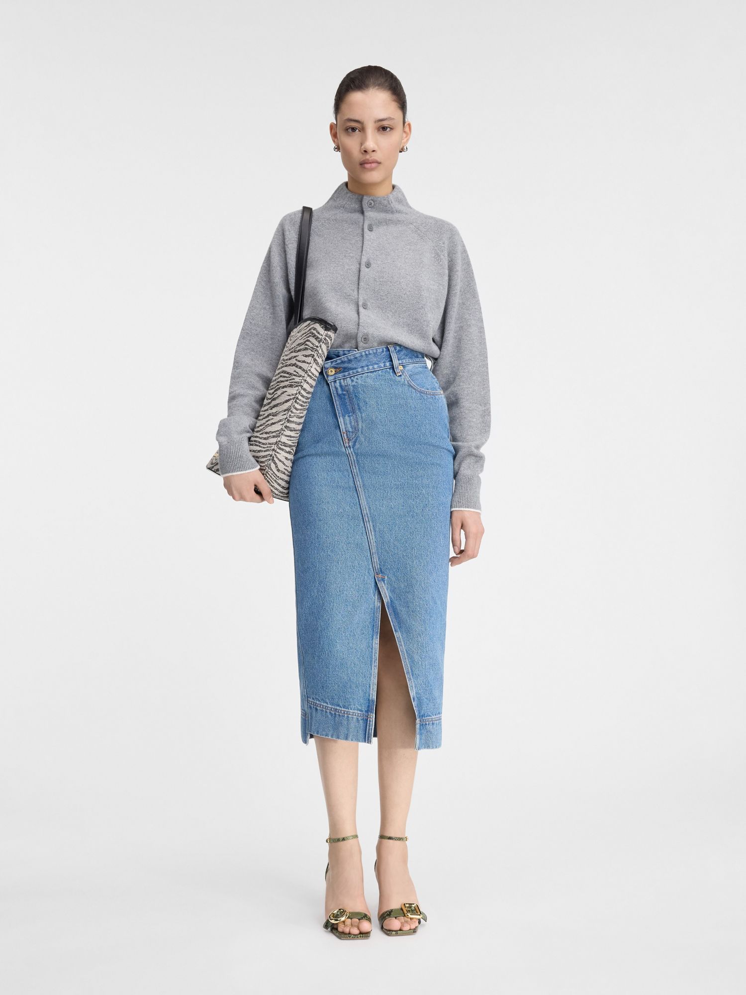 Shop Jacquemus La Jupe De Nimes Denim Skirt In Blue
