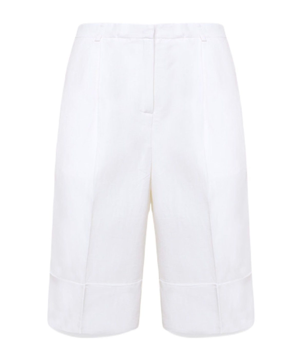 Blugirl Classic Plain Trouser Shorts In Gesso