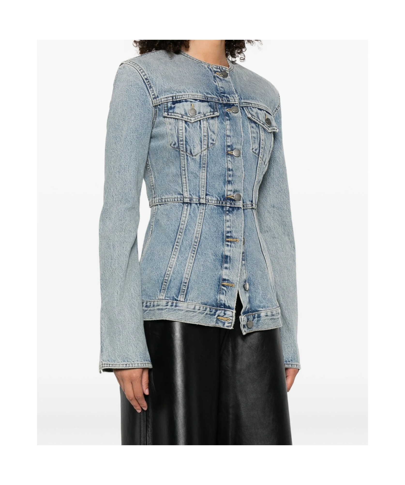 Haikure Temple Lagoon Denim Jacket In Blue