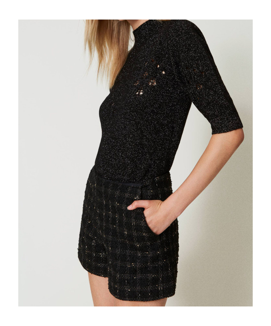 Twinset Turtleneck Sweater In Black
