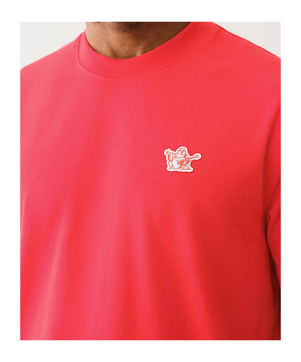 True Religion Mini Buddha Horseshoe Tee In Red