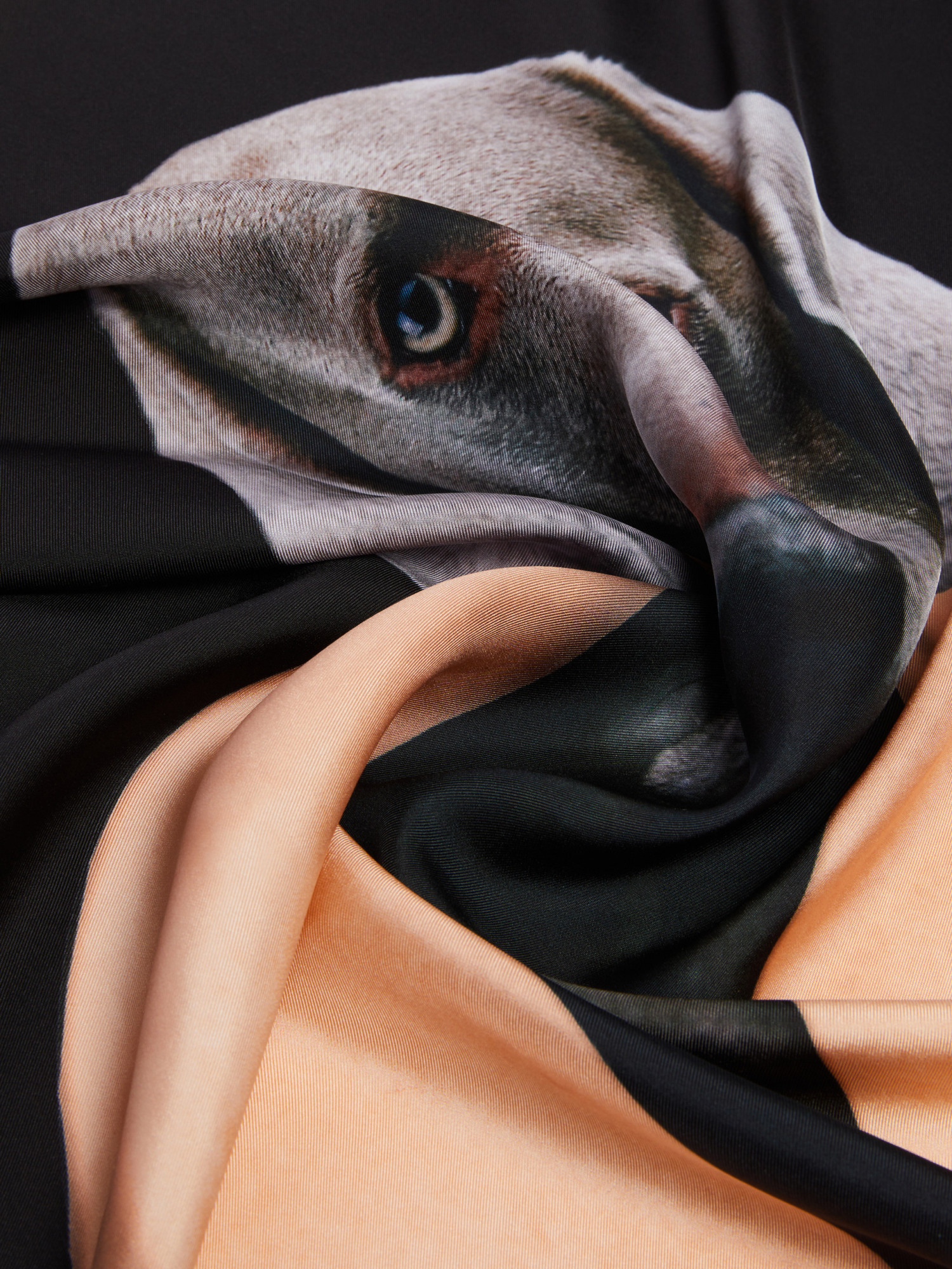 Max Mara Pattern Silk Scarf In Nude