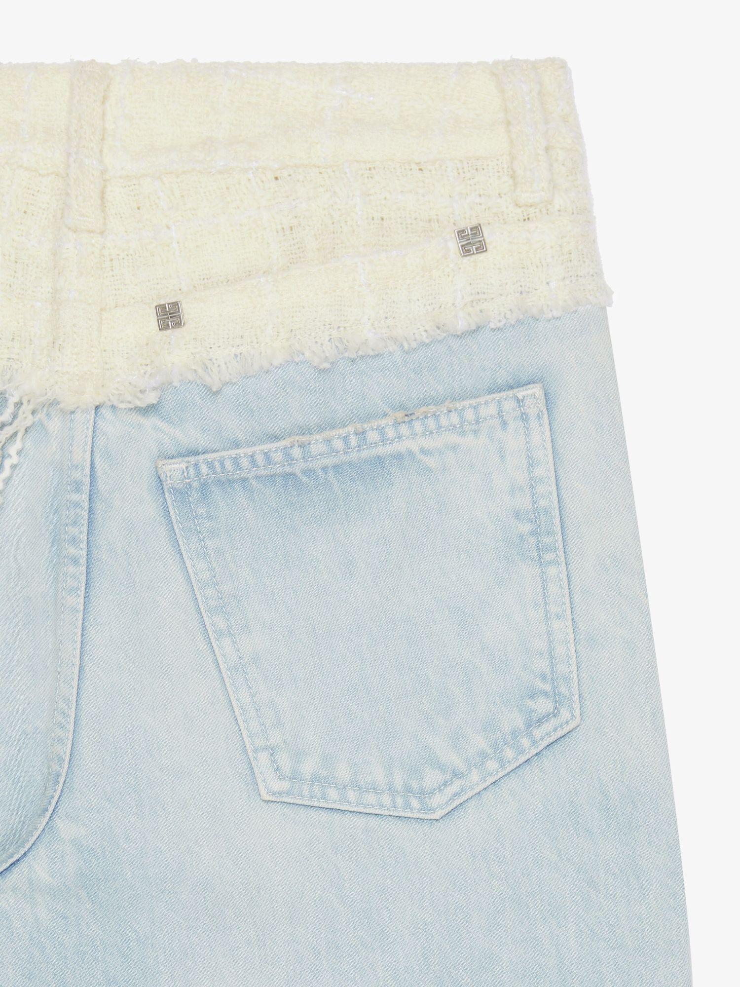 Givenchy 4g Logo Oversized Jeans In White
