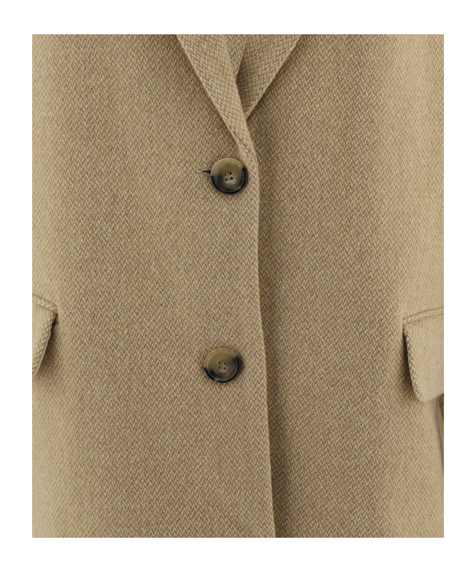 Isabel Marant Étoile Tailored Textured Fabric Coat With Back Vent In Nude