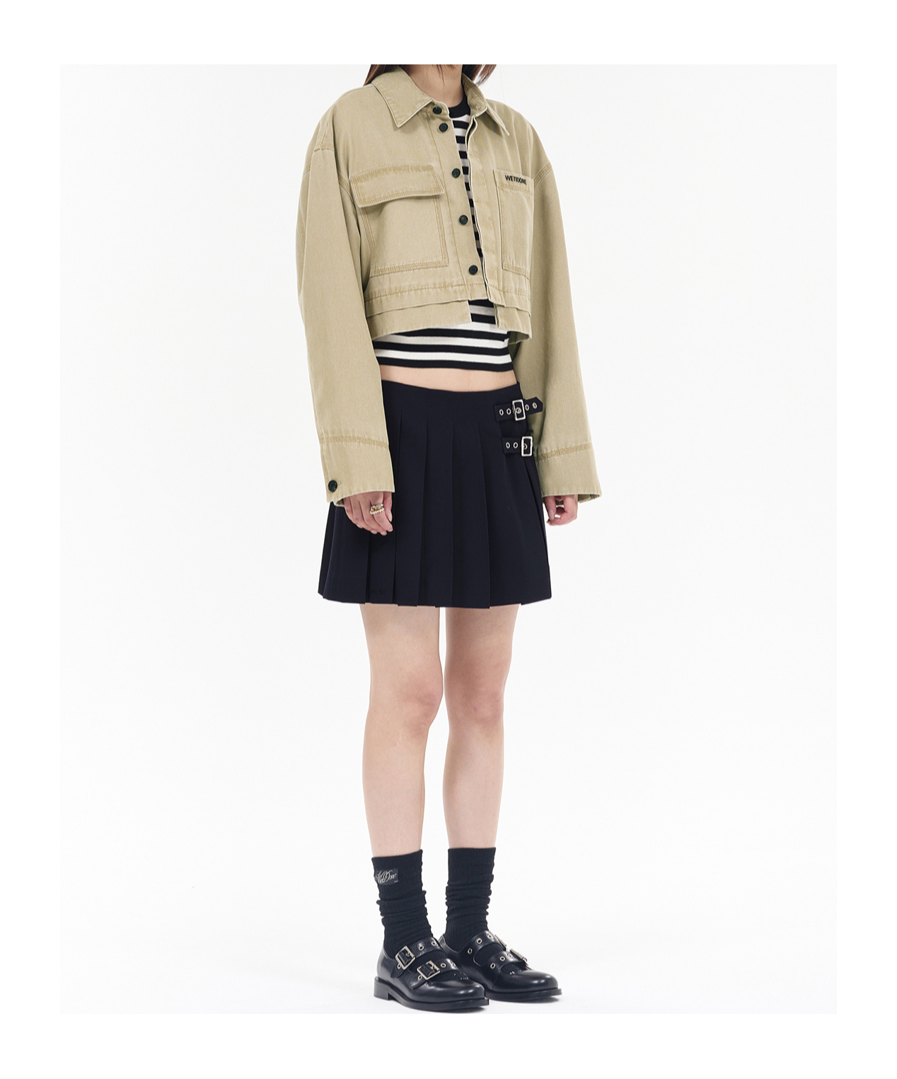 We11 Done Cropped Jacket In Nude