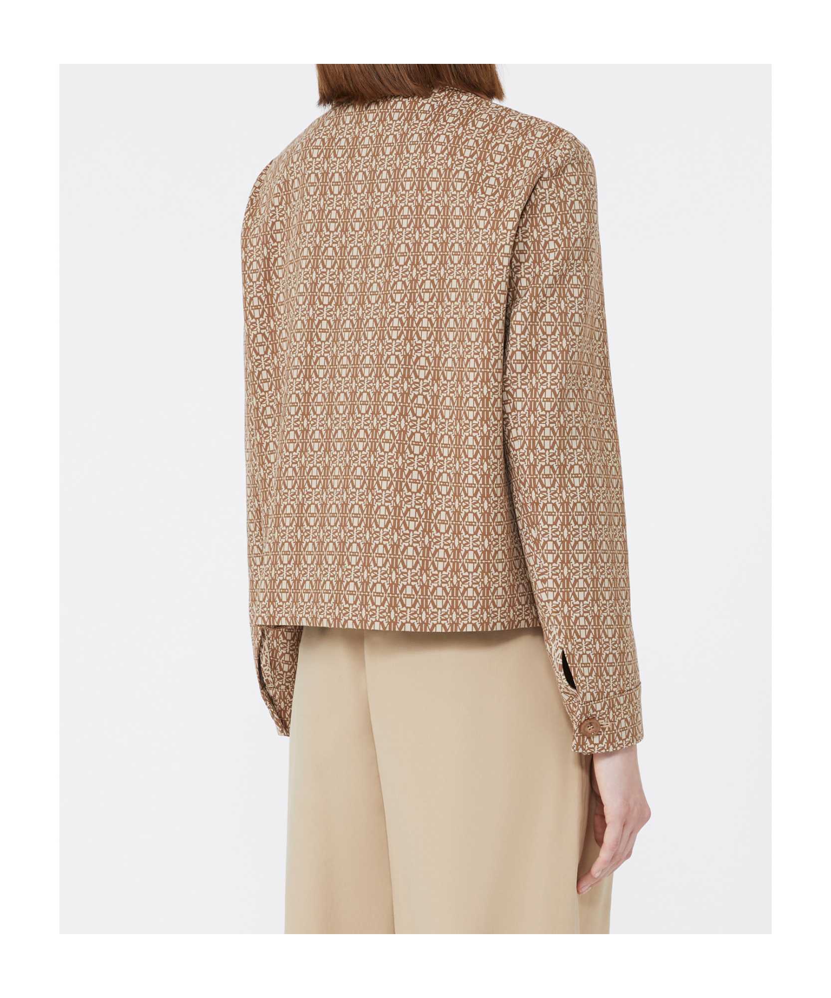 Max Mara Long Sleeve Casual Jacket In Brown