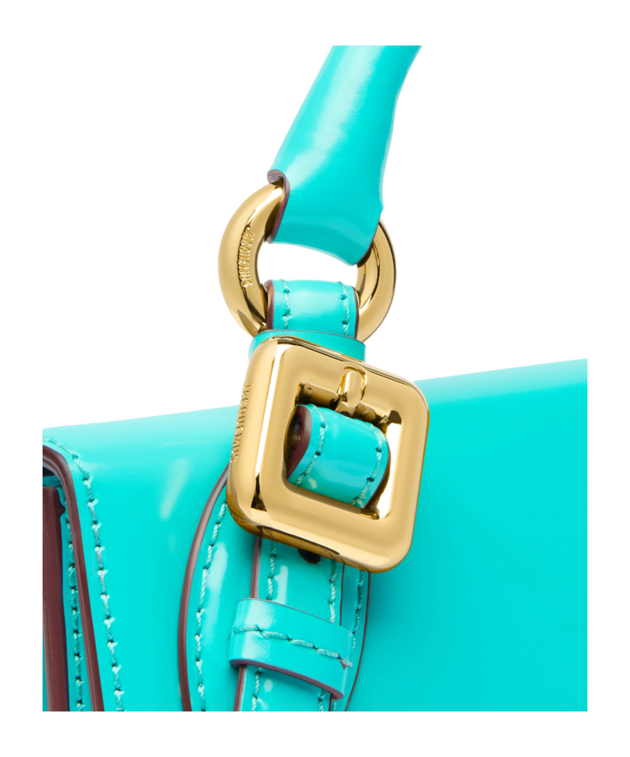 Jacquemus Long Rectangular Boucle Top Handle Bag In Blue