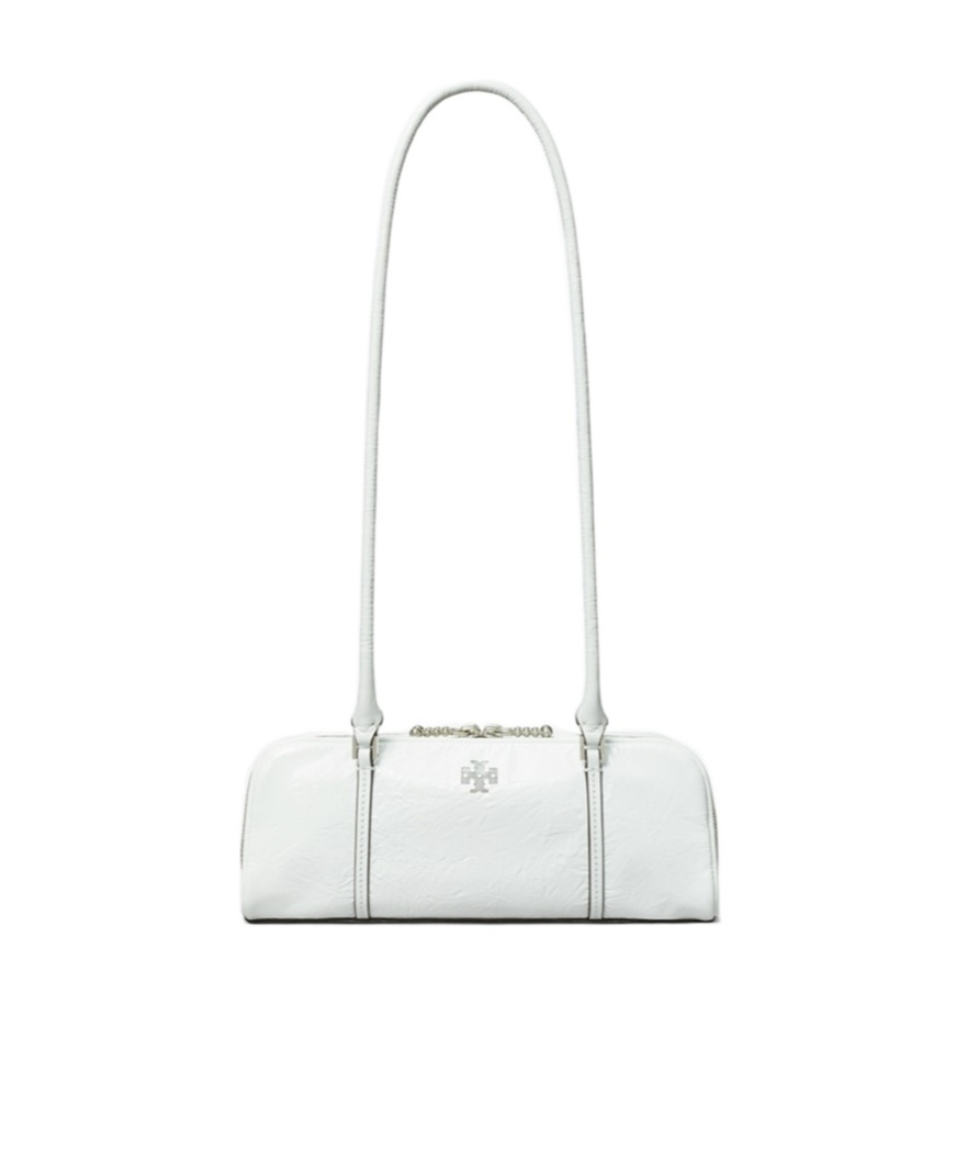 Tory Burch Mini Crinkle Leather Marshmallow Satchel