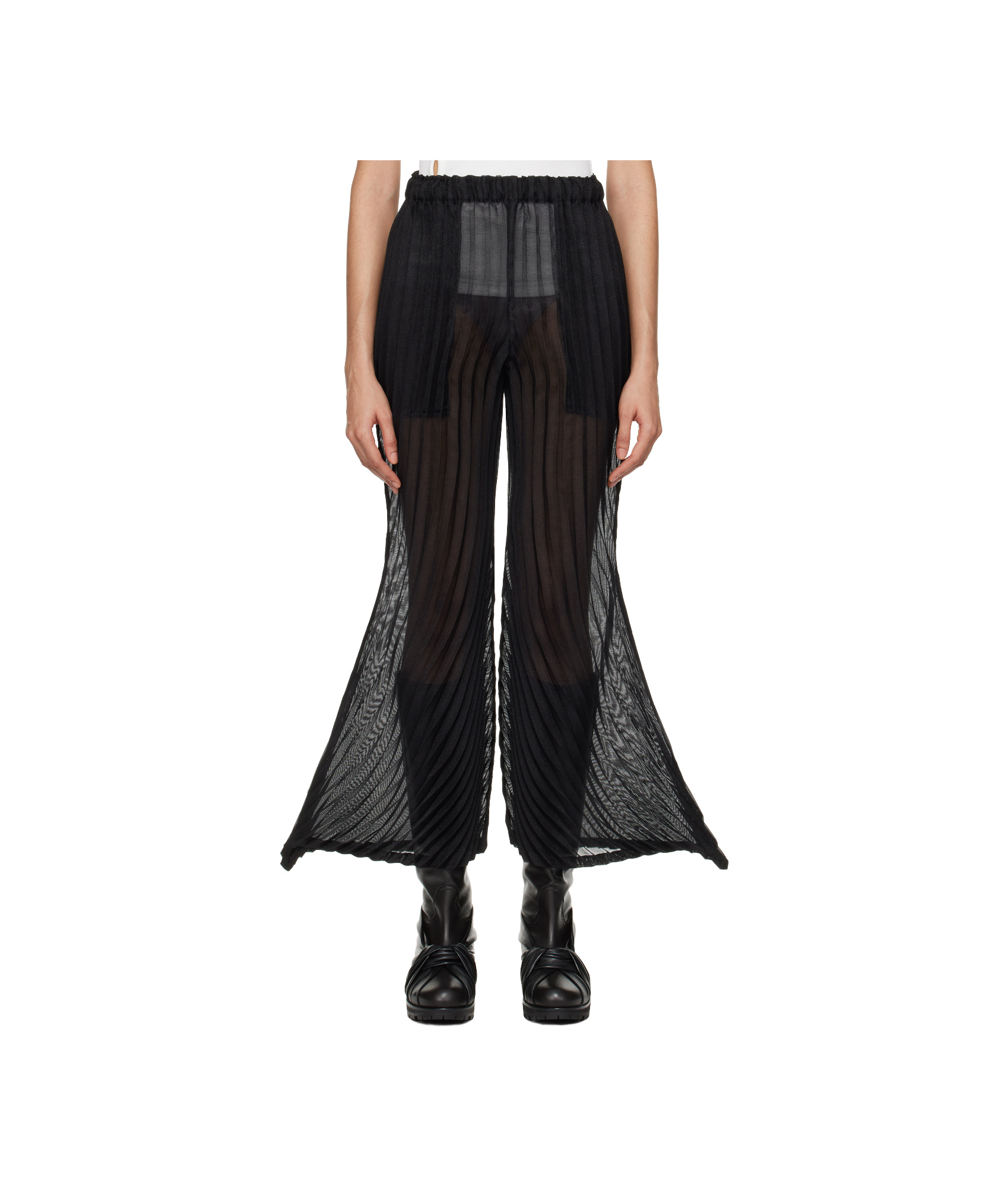 Issey Miyake Black Wander Trousers In Black