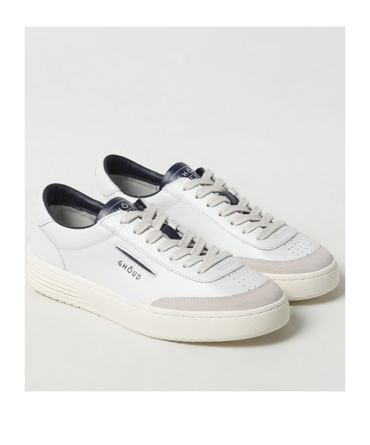 Ghoud Lace Up Sneakers In White