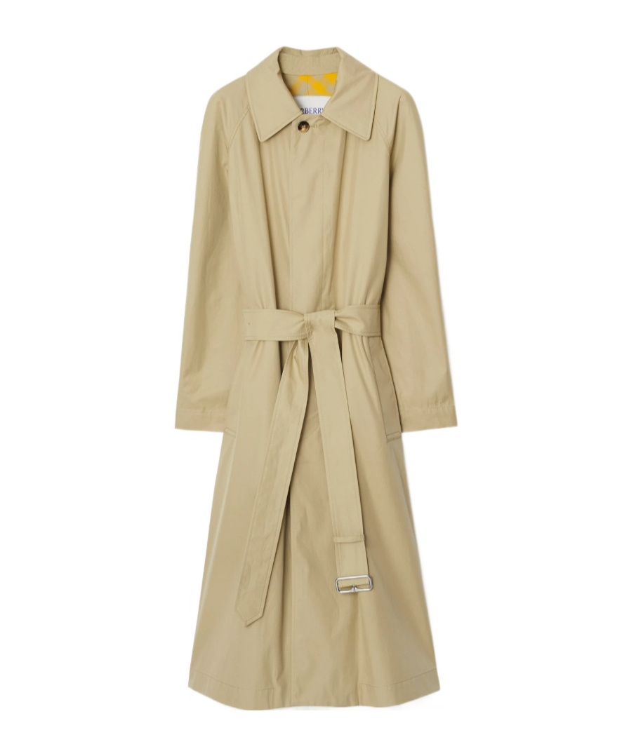 Burberry Long Reversible Bradford Car Coat In Nude