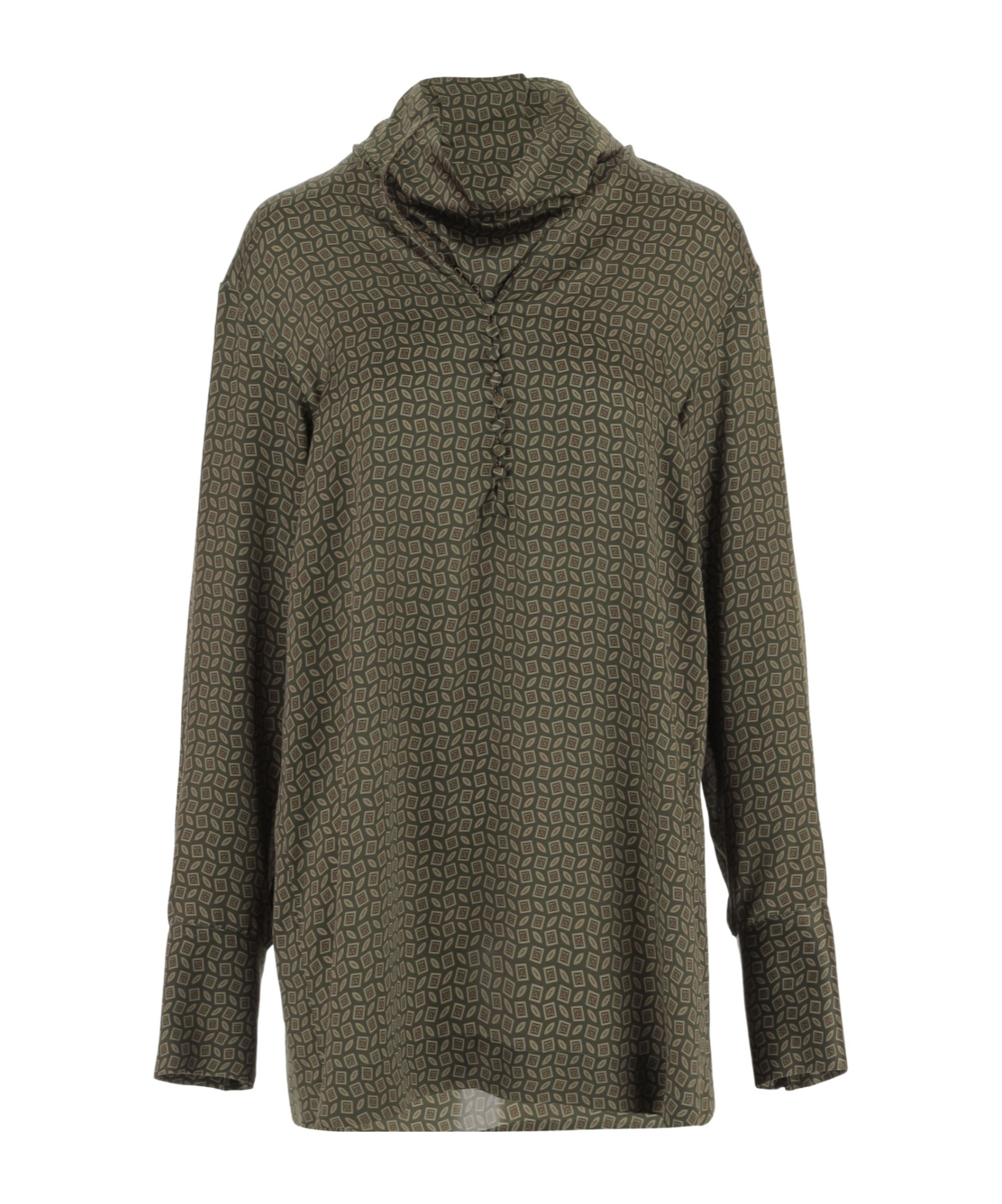 Dries Van Noten Long-sleeved Blouse In Green
