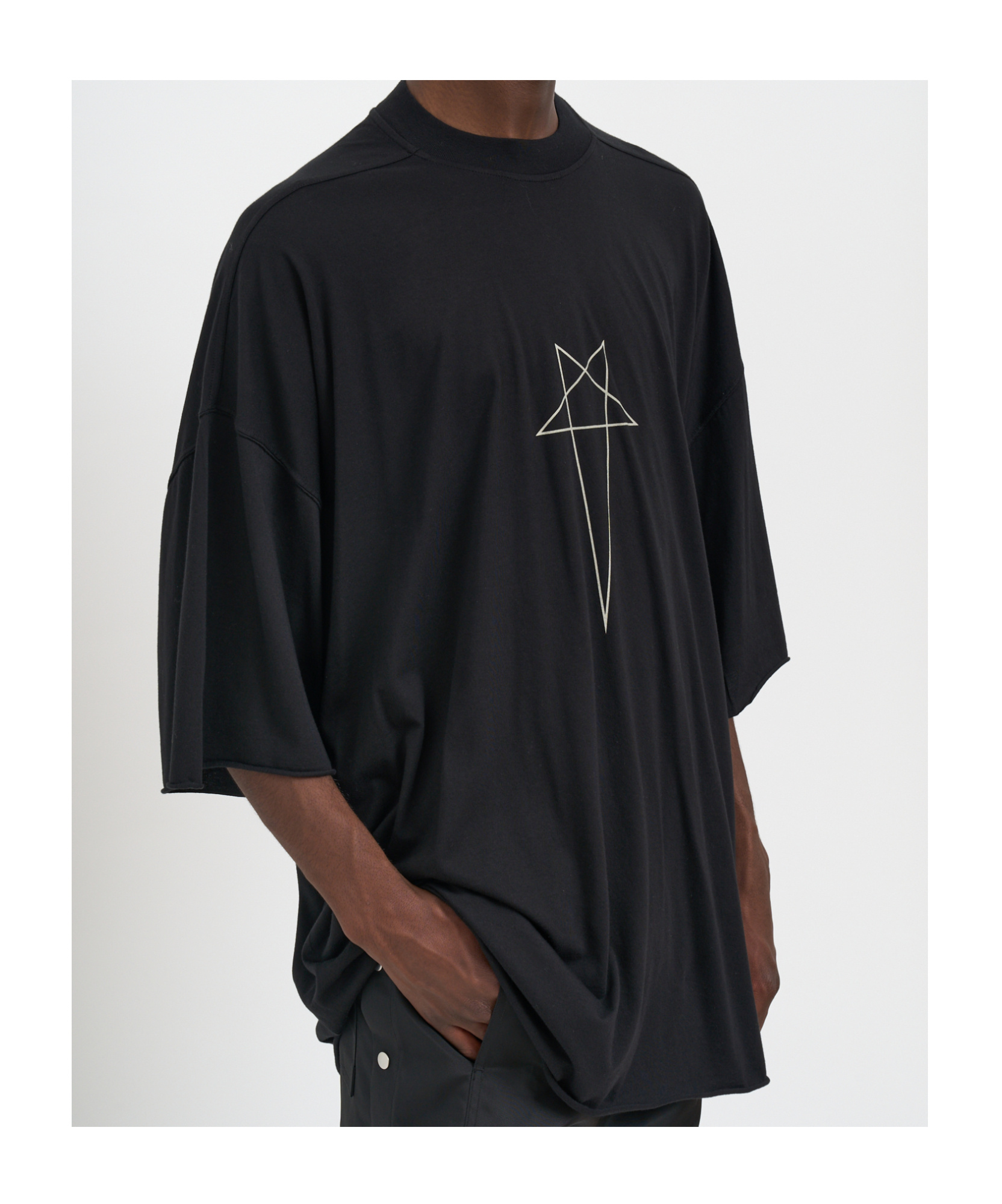 Rick Owens Drkshdw Short Sleeve Crewneck T-shirt In Black