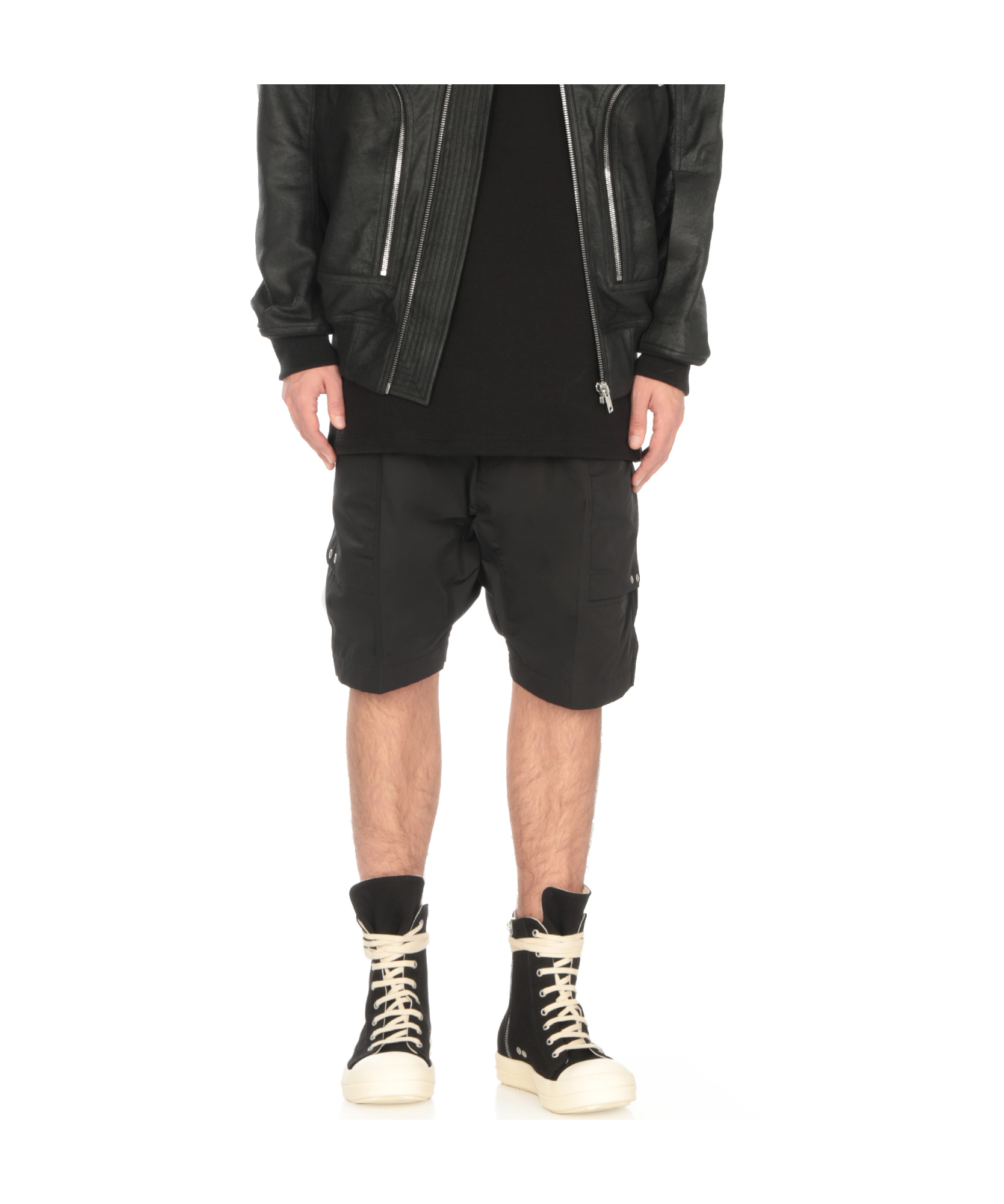 Shop Rick Owens Drkshdw Lace-up High-top Casual Shoes In Black