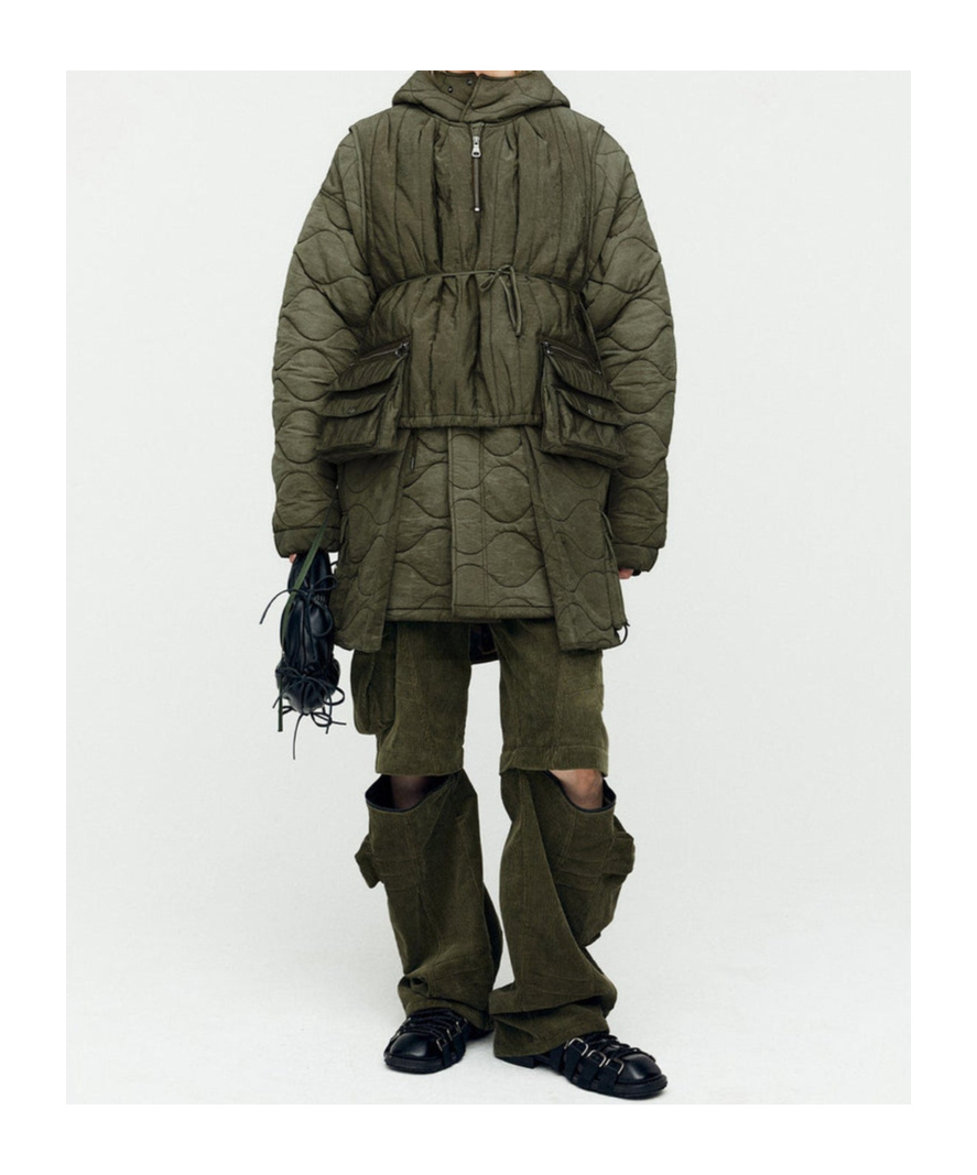 Andersson Bell Wax-coated Padded Vest In Black