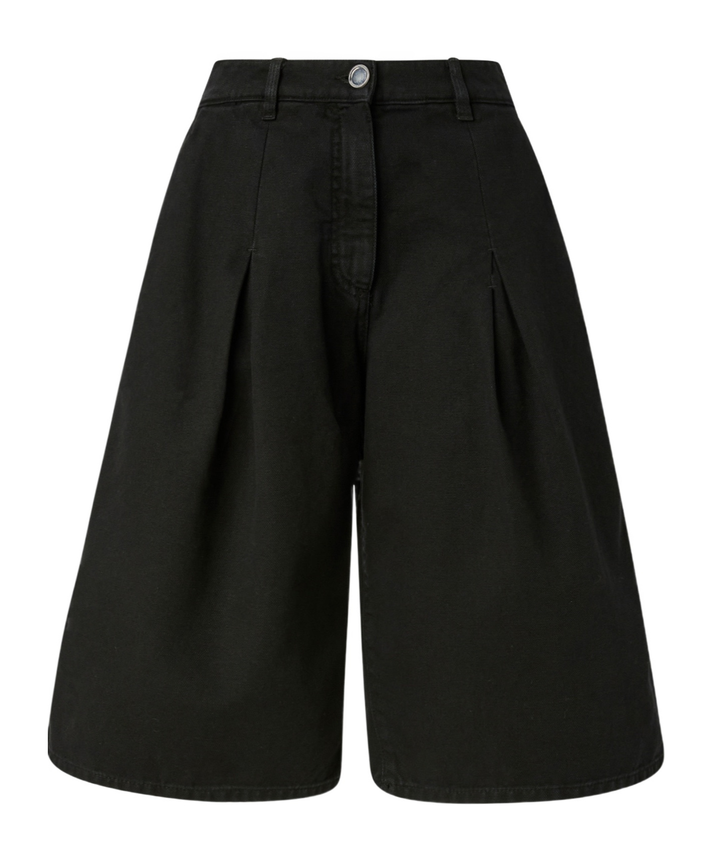 Pinko Wide Cotton Bermuda Shorts With Pockets