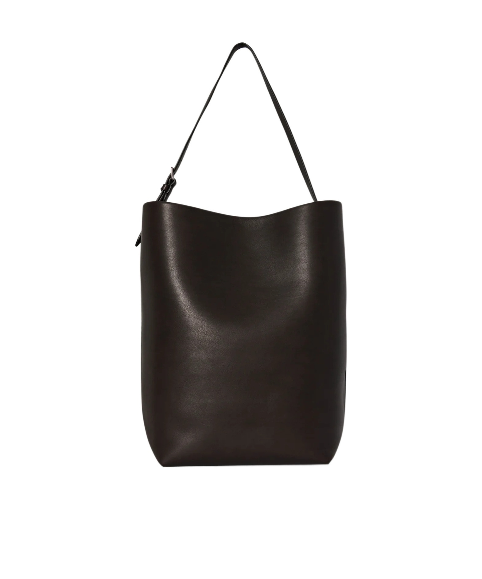 The Row Leather Shoulder Bag In Brown