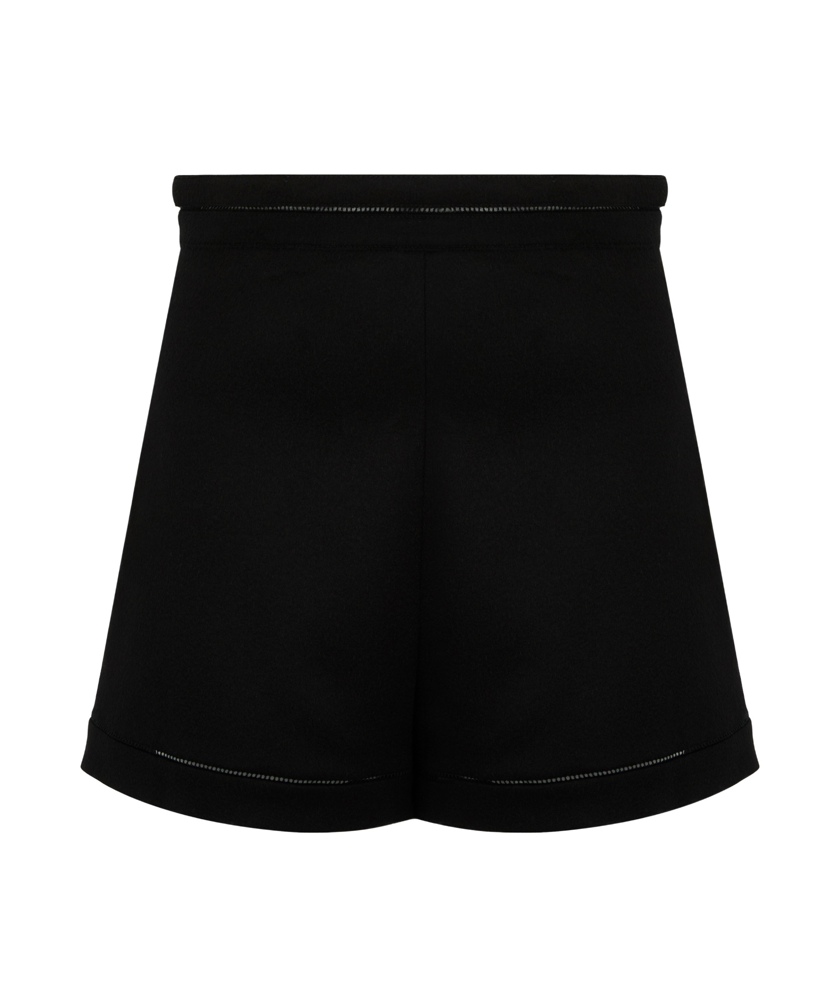 Max Mara Adagio Draped Camel Shorts In Black